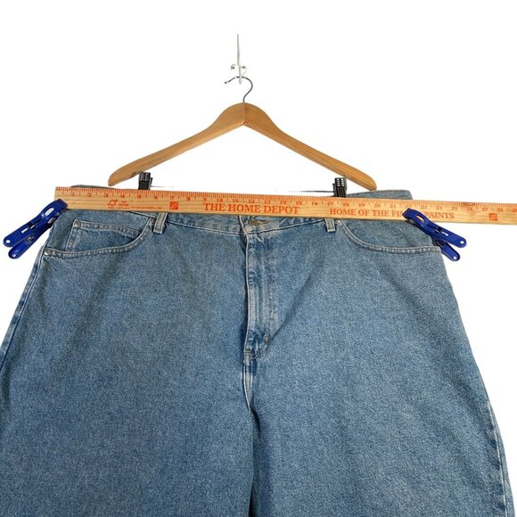 Roundtree & Yorke Denim Shorts Mens 46 Big Blue Jean Loose Fit 5 Pocket 9" NWT - Picture 6 of 13